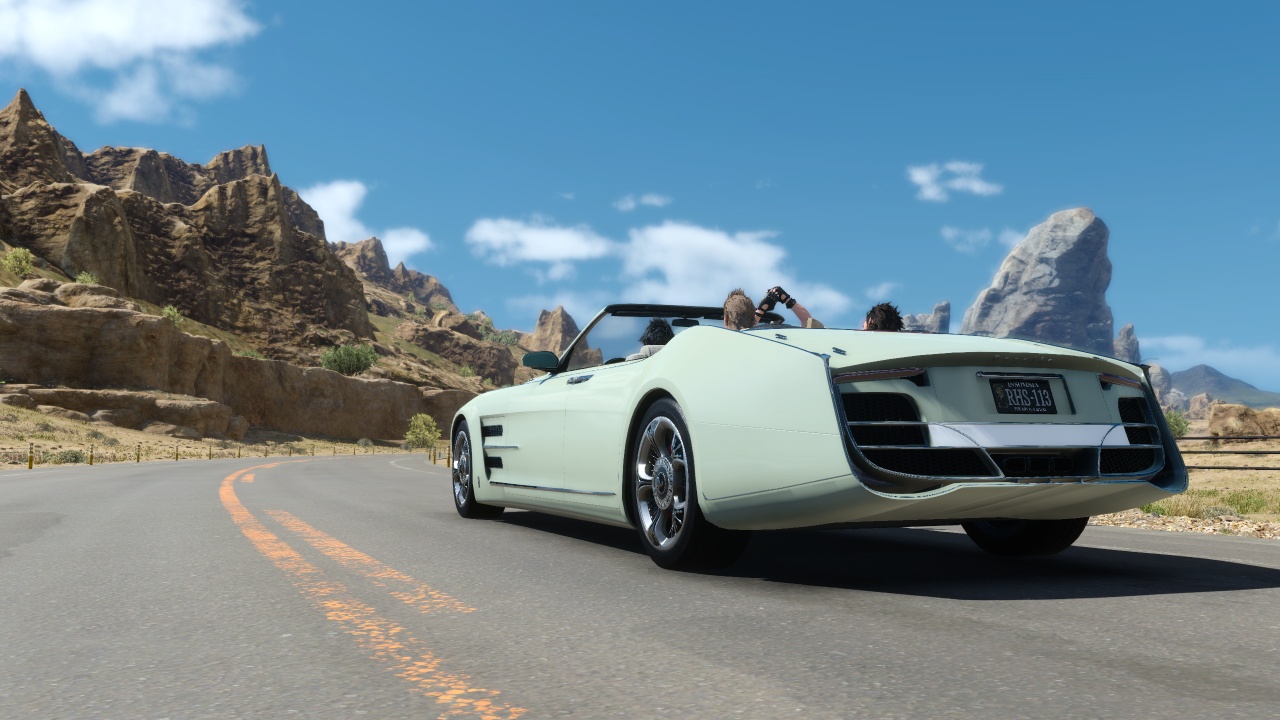 A screenshot of the Regalia driving on the open road.